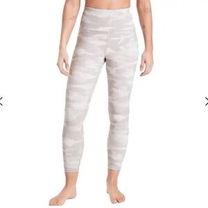 ATHLETA Elation Camo 7/8 Tight Size XL Taupe Leggings Yoga Activewear